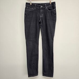prAna Kara Jean Women 4/27 Black Organic Cotton Stretch Straight‎ Slim Gorpcore